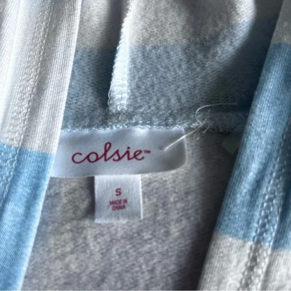 Blue & white striped hoodie- kids small- barely worn- good condition - Picture 2 of 2